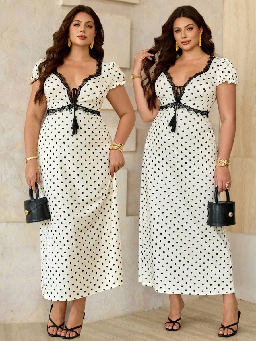 Experience the breathtaking fusion of mid-century heritage and sharp, modern architectural tailoring. This stunning polka dot ensemble is meticulously designed for the woman who values a high-fashion, "quiet luxury" approach to seasonal dressing—the ultimate centerpiece for prestigious garden gatherings, exclusive weekend retreats, and high-authority stylish outings.