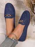 Step into effortless style with these plus-size slip-on loafers designed for women who refuse to compromise on comfort. Crafted in a soft light blue, these lightweight flats glide on in seconds—perfect for busy mornings, airport runs, or lazy weekend strolls. The versatile casual design pairs seamlessly with everything from jeans to dresses, making them your go-to shoe for any occasion. Whether you're commuting to work or jet-setting on vacation, these loafers keep your feet happy all day long. No fuss, no 