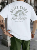 Dive into summer vibes with this Plus Size Men's Beach and Surf Club T-Shirt featuring a bold HAILANG pattern. Its casual crew neck design keeps you cool and comfy, perfect for sunny beach days or surfside chills. Made for easy, breezy wear, it’s your go-to tee to catch waves and compliments alike.