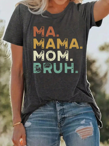 Celebrate Mother's Day in style with this Plus Size T-Shirt. Show off your love for being a mom with the fun letter print, while enjoying the comfort of a casual fit. Perfect for a laid-back day with the family. (Note: No need to dress to impress when you're already a supermom!)