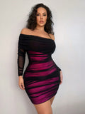 Get ready to turn heads with our Plus Size Off-Shoulder Ruched Dress! Featuring a stunning feminine look, this dress will hug your curves in all the right places. The off-shoulder design and ruched detailing add a touch of playfulness to your wardrobe. Perfect for your next special event. (Did someone say va-va-voom?!)