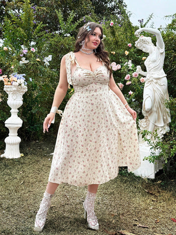 Unleash your inner Parisian with our Plus Size Open Slit Bowknot Strap Dress! This sweet French style dress features a flirty slit and playful bowknot straps. Perfect for women who want to add some flair to their wardrobe. (Ooh la la!)