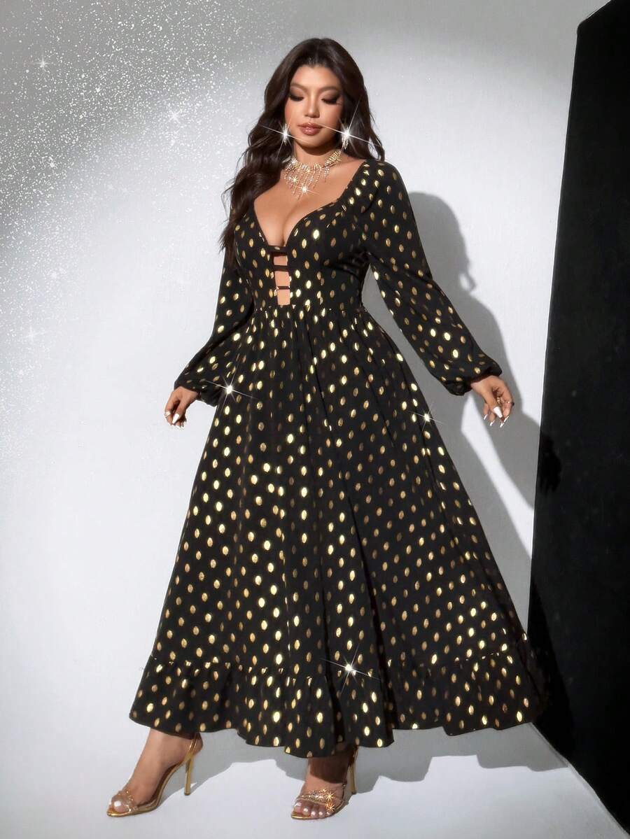 Experience the breathtaking fusion of baroque-inspired heritage and sharp, modern architectural tailoring. This stunning gold-foil ensemble is meticulously designed for the woman who values a high-fashion, "quiet luxury" approach to event dressing—the ultimate centerpiece for prestigious evening galas, exclusive holiday celebrations, and high-authority urban soirées.