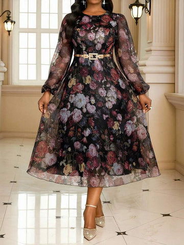 Celebrate in style with this stunning plus-size red floral A-line dress! The charming square neckline frames your face beautifully while the flowing A-line silhouette flatters every curve. Perfect for winter galas, holiday parties, or any elegant occasion, this dress combines festive flair with timeless sophistication. The vibrant red base adorned with delicate florals brings warmth and personality to your event wardrobe. Slip it on and feel confident, gorgeous, and ready to turn heads all season long!