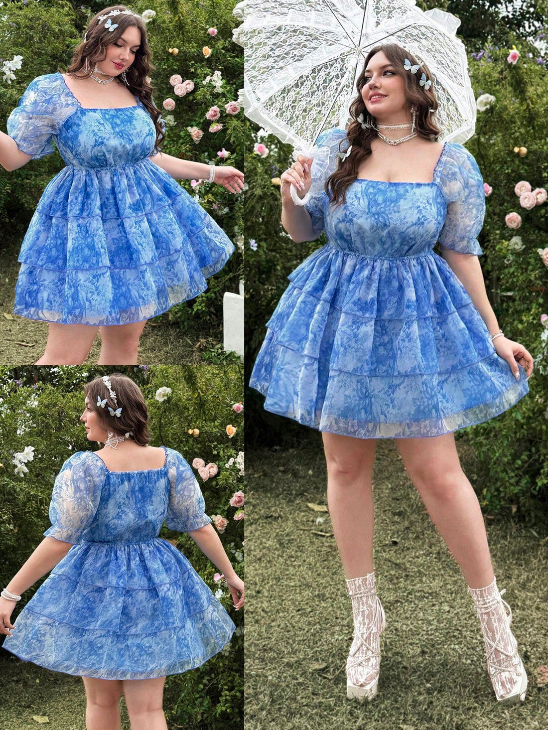 Get ready to turn heads in our Plus Size Retro Blue A-Line Dress! With a flattering square neck and A-line silhouette, this dress is perfect for your spring and summer vacations. Comfortable and stylish, it's the perfect addition to your wardrobe. Embrace your curves and make a statement!