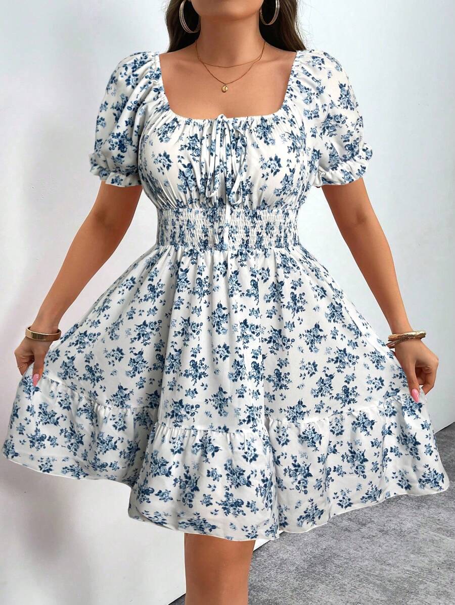Celebrate summer in style with our Plus Size Short Sleeve Square Neck Dress! Its flattering square neckline and breezy short sleeves make it a perfect go-to for sunny days and warm nights. Designed to complement your curves while keeping comfort front and center, this dress is your new favorite summer essential for effortless, playful looks.