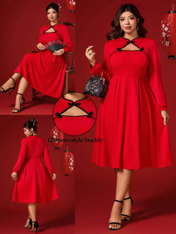 Elevate your wardrobe with this fabulous plus-size dress that's equal parts sophisticated and fun! Featuring a charming button collar, elegant ruched detailing, and a flattering A-line hem, this solid-color stunner works beautifully for everything from casual outings to special occasions. The thoughtful design celebrates curves while offering comfort and style that makes you feel absolutely amazing. Perfect for anyone who refuses to compromise on fashion or fit!