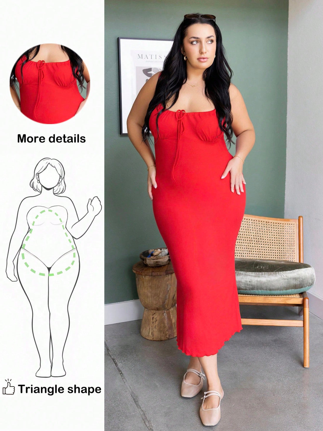 Slip into effortless sophistication with this plus-size bodycon dress that celebrates your curves in all the right ways. The sleek solid color keeps things timeless, while the front tie detail adds a flirty touch that's totally Instagram-worthy. Crafted for comfort and confidence, this camisole-style dress transitions seamlessly from brunch dates to evening hangouts. Whether you're dressing it up with heels or keeping it casual with sneakers, you'll feel fabulous every single time you wear it.