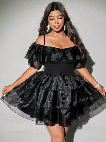 Step out in style with this Plus Size Solid Color Mesh Waist Dress, designed to flatter your curves while keeping things fun and fashionable. The breathable mesh waist adds a touch of elegance and a hint of allure, making it perfect for any occasion where you want to shine. Comfortable, chic, and effortlessly playful, this dress is your new go-to for turning heads and feeling fabulous.