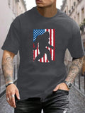 Celebrate summer in style with this playful plus size casual T-shirt for men. Featuring a bold American flag paired with a fun ape print, it adds a quirky twist to your everyday look. Made for comfort and breathability, it’s perfect for sunny days, barbecues, or just hanging out with friends. Embrace your unique vibe and stand out with this eye-catching tee!