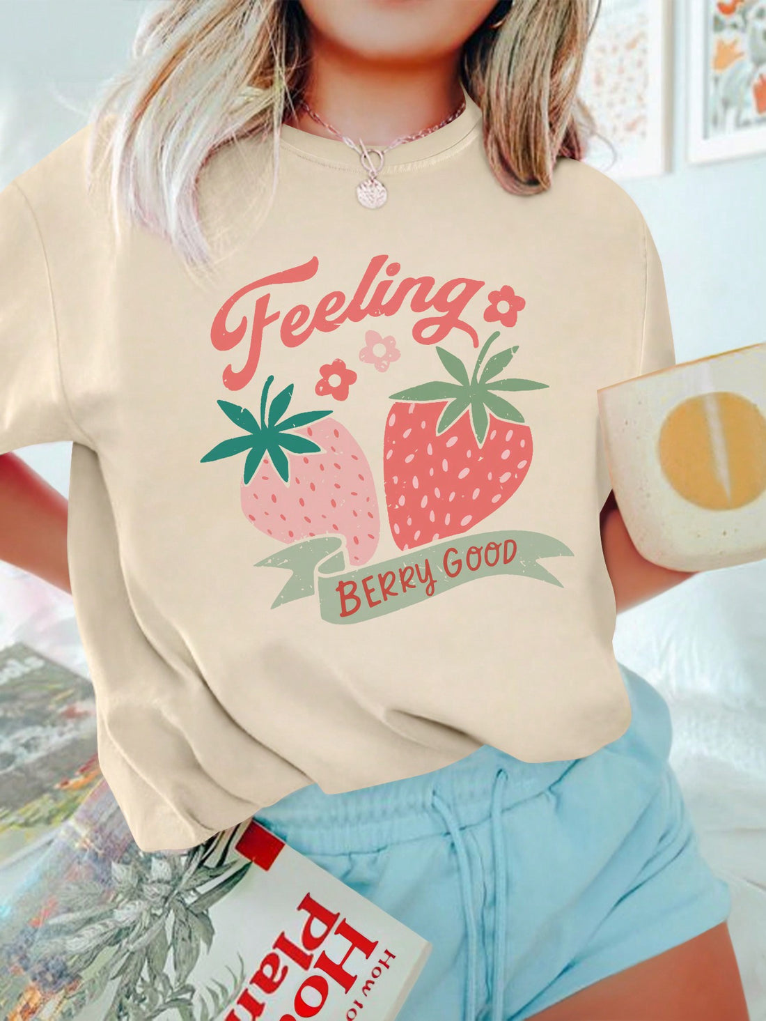 Embrace summer vibes with our adorable Plus Size T-Shirt featuring charming strawberry prints and fun letter designs! This casual tee combines comfort and personality, perfect for sunny days and casual outings. The relaxed fit flatters your curves while the playful pattern adds a sweet touch to your everyday wardrobe. Pair with shorts, jeans, or skirts for an instantly cute and effortless look!