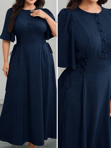 Embrace sunny days in style with this playful plus size summer dress featuring charming puff sleeves and a flattering side tie. Lightweight and breezy, it keeps you cool while adding a touch of whimsy to your look. Perfect for everything from picnics to strolls, this dress combines comfort and fun to brighten your warm-weather wardrobe.