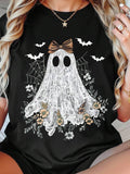 Celebrate Halloween in comfort and style with this Plus Size Summer Ghost Print Short Sleeve T-Shirt. Featuring a fun ghost design, it’s perfect for casual outings or spooky gatherings. Lightweight and breathable, this tee keeps you cool while adding a playful touch to your seasonal wardrobe. Embrace the spirit of Halloween with a shirt that’s as comfortable as it is festive!