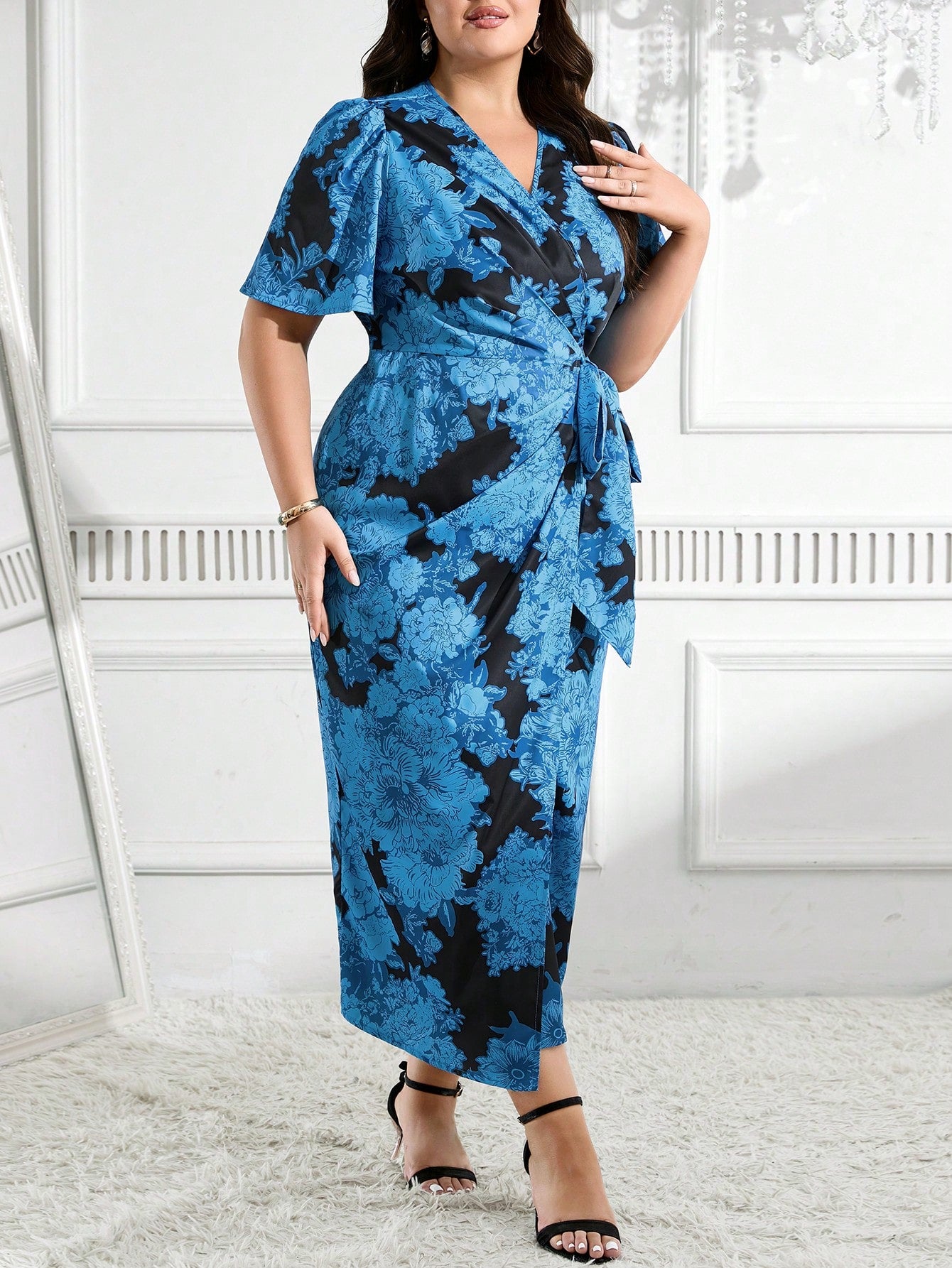 Step into the spotlight with this playful plus size tie dye wrap dress! Featuring a flattering V-neck and charming criss cross detail, it hugs your curves while keeping things light and breezy with short sleeves. Perfect for evening outings, this dress pairs vibrant tie dye fun with an effortlessly stylish silhouette. Get ready to twirl, dazzle, and own the night in comfort and color!