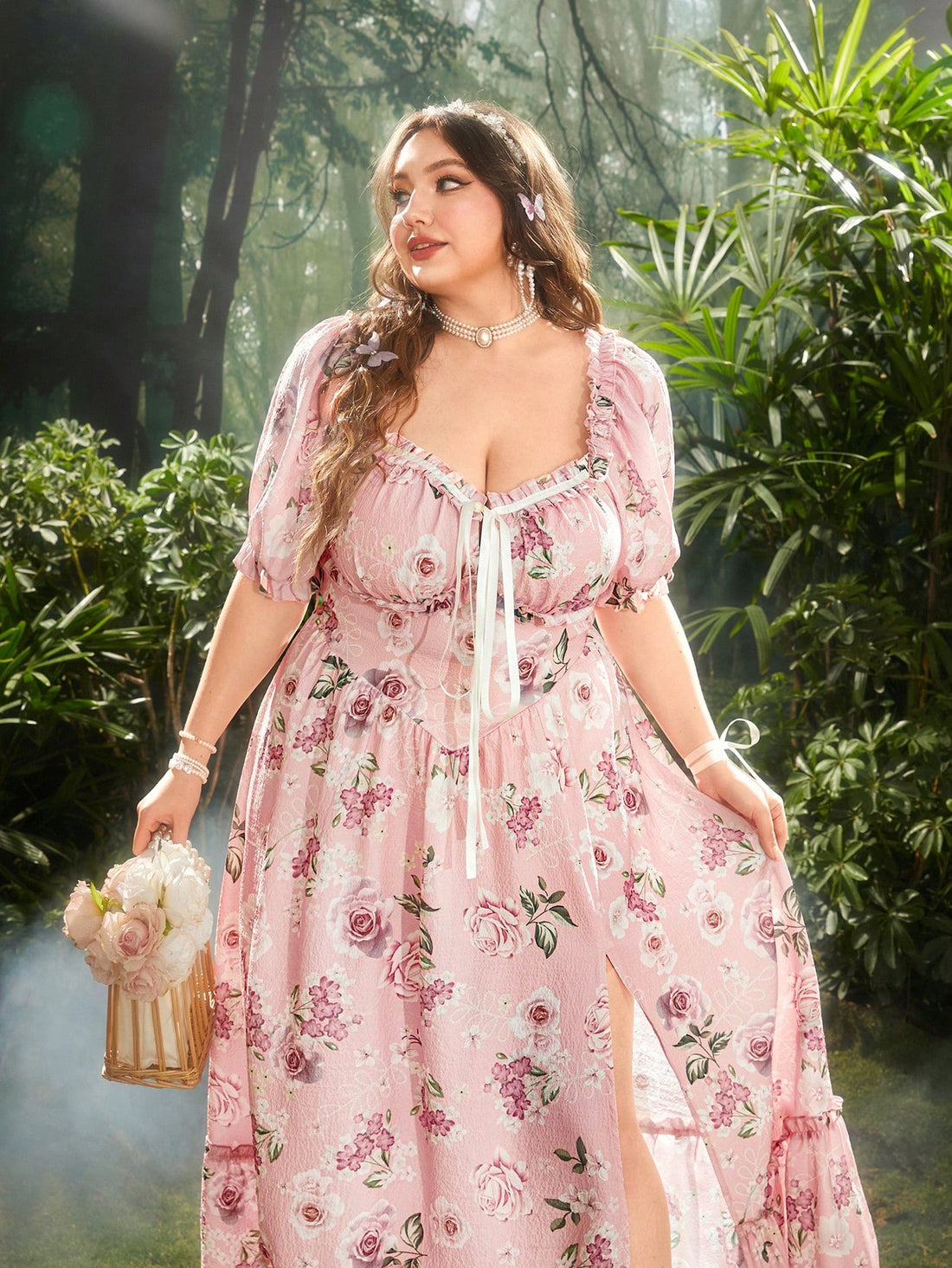 Stand out on your next vacation with our Plus Size Vibrant Floral Print A-Line Dress. Featuring a flattering square neck and cinched waist, this dress will showcase your unique style while offering a comfortable and stylish option for your travels. Don't miss out, get yours now!