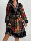 Embrace effortless charm in this Plus Size Vintage Bohemian Dress featuring whimsical lantern sleeves. Whether you're dancing at a fall wedding or strolling along the beach, its flowing silhouette and vintage flair keep you comfortable and stylish all day long. Perfect for those who love a playful mix of classic and free-spirited vibes!