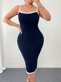 Turn heads and stay cozy with this Plus Size Women's Contrast Color Sleeveless Sweater Dress. Its playful mix of colors adds a fun twist to classic comfort, making it your go-to for effortless style. Perfect for layering or wearing solo, it offers a flattering fit that celebrates your curves while keeping you comfy all day long. Dress it up or down—either way, you’ll shine!