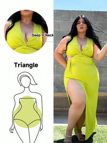 Embrace warm-weather style with this plus-size textured dress, designed to celebrate your curves with confidence. The high slit adds a flirty touch while the textured fabric brings visual interest and dimension. Perfect for beach getaways, resort dinners, or casual spring strolls, this versatile piece flatters pear-shaped figures beautifully. The relaxed fit through the hips and thighs offers comfort without compromise, making it your go-to dress for any sunny occasion. Pair it with sandals for effortless v