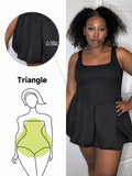 Embrace your curves with this playful Y2K bubble hem dress, designed specifically for pear-shaped figures. The solid color keeps things timeless while the signature bubble hem adds that nostalgic early-2000s flair everyone's obsessed with. Perfect for back-to-school season or whenever you want to feel confident and fabulous. The plus-size fit celebrates your shape without compromise—because fashion should be fun, not restrictive. Slip it on and get ready to turn heads with retro-inspired style that actually