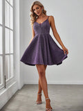 Step into the spotlight with this Pretty Glitter Mesh Insert Cami Cocktail Dress, perfect for parties and weddings. Its shimmering mesh inserts add a touch of sparkle, while the sleek cami style keeps it effortlessly chic. Dance the night away in a dress that’s as fun and flirty as you are!