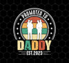 Promoted To Daddy, Retro Dad And Son, Father's Day Gifts, Png For Shirts, Png Sublimation