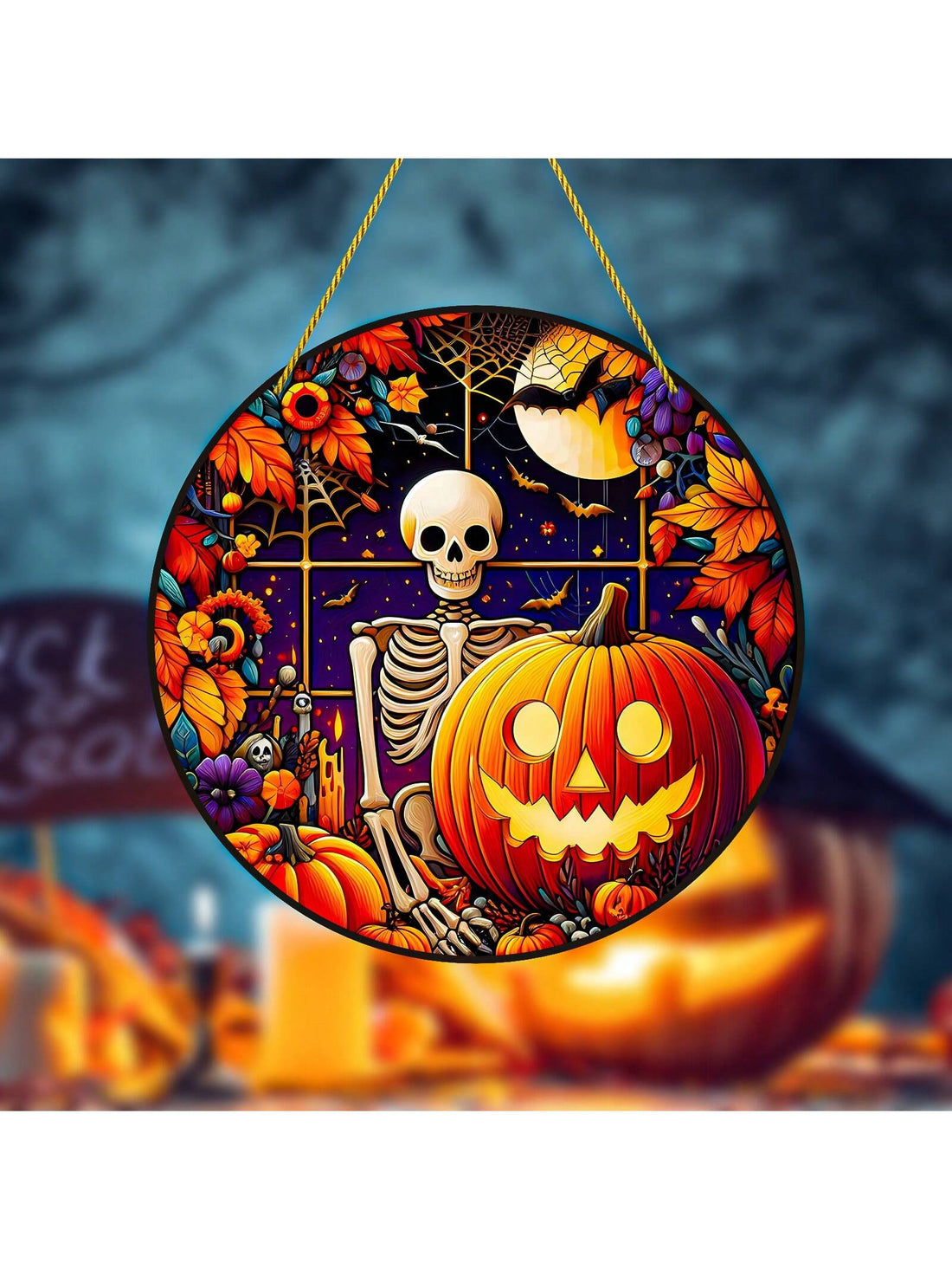 Elevate your Halloween decor with our Pumpkin Acrylic Hanging Decoration. Made for both indoor and outdoor use, this spooky pumpkin will add the perfect touch to your scary atmosphere. Crafted with durable acrylic, it's built to withstand the elements. Perfect for any Halloween fanatic, this versatile piece will bring your haunted house to life.