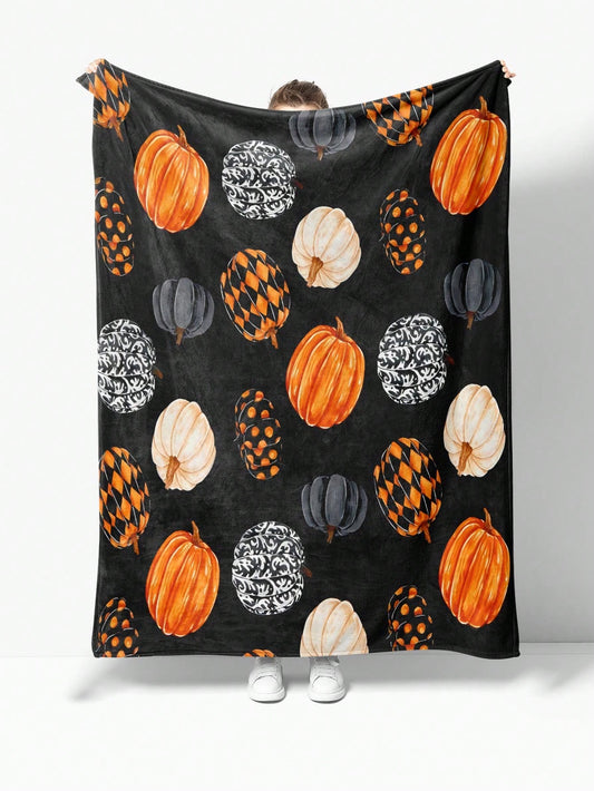 Stay cozy and in seasonal spirit with our Pumpkin Spice and Everything Nice Flannel Blanket. Perfect for Halloween and Thanksgiving, this soft and warm blanket is sure to enhance your autumn experience. Embrace the fall vibes with this must-have addition to your home.