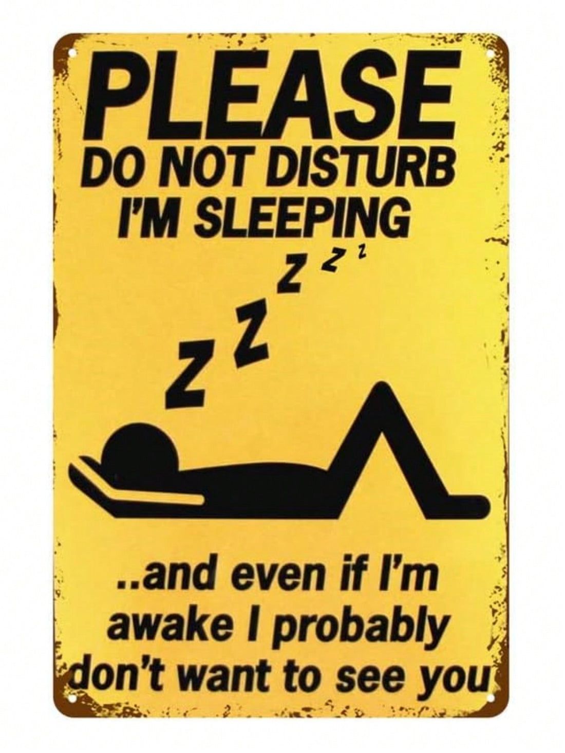 Make your home or bar décor stand out with this quirky 'Don't Disturb' metal tin sign. Designed in a vintage style, it adds a playful touch to any space. Hang it up and let everyone know when you need your alone time!