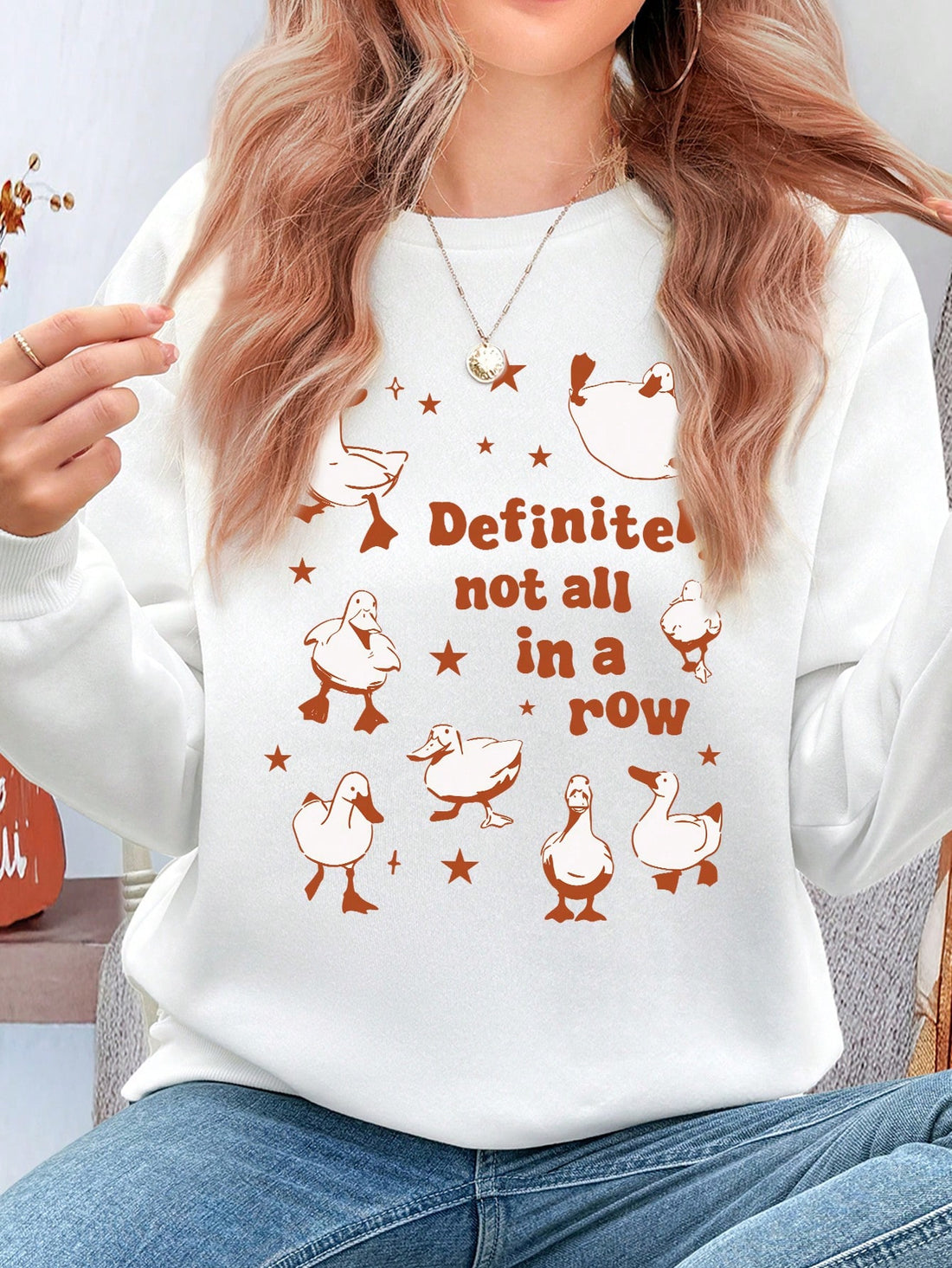 Get ready to quack up with the Quirky Duck Meme Graphic Sweatshirt! Its casual loose fit and raglan top design provide ultimate comfort, perfect for lounging or running errands. The playful graphic adds a touch of humor to your wardrobe. (Just don't wear it to a duck pond!)