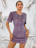 Get ready to shine and stand out with our Radiant Rhythm Sequin Dress! With its sparkling sequin design, this dress will add a touch of glamour to any occasion. Perfect for those who want to make a statement, this dress is sure to turn heads.