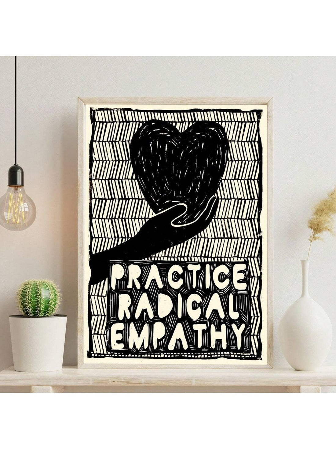 Add a spark of inspiration and a splash of social good to your space with the Radical Empathy Canvas Wall Art. This framed poster combines modern style with a powerful message, encouraging connection and understanding. Perfect for home or office, it’s the playful reminder we all need to see the world through kinder eyes every day. Elevate your decor and your mindset all at once!