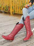 Add a bold statement to your outfit with our Red Checkerboard Patterned Western Style Boots. These boots feature a chunky heel for added support, a rounded toe for comfortable wear, and versatile elegance to complement any look. Make a statement while staying comfortable and stylish.