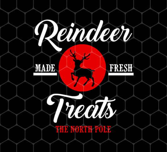 Reindeer Made Fresh, Treats The North Pole, Merry Christmas, Png For Shirts, Png Sublimation