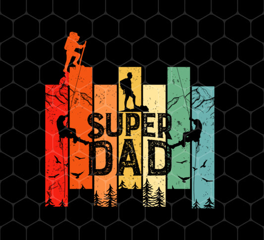 Retro Dad, Super Dad, Hiking Dad, Daddy Love Hiking, Png For Shirts, Png Sublimation