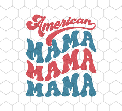 Retro Mama, American Mama, Mother America, Mommy, Png For Shirts, Png Sublimation