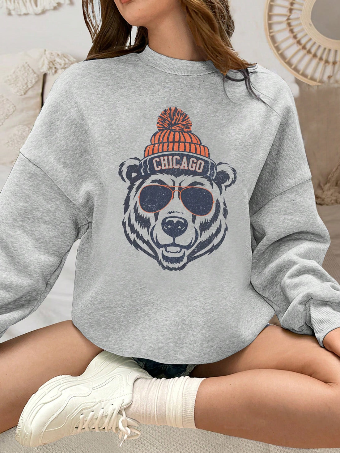 Get ready for game day with our Retro Chicago Football Sweatshirt - the ultimate fan gear for Chicago match days. With its vintage design and comfortable fit, you'll be the envy of all your friends. Perfect for cheering on your team in style. Go Chicago!