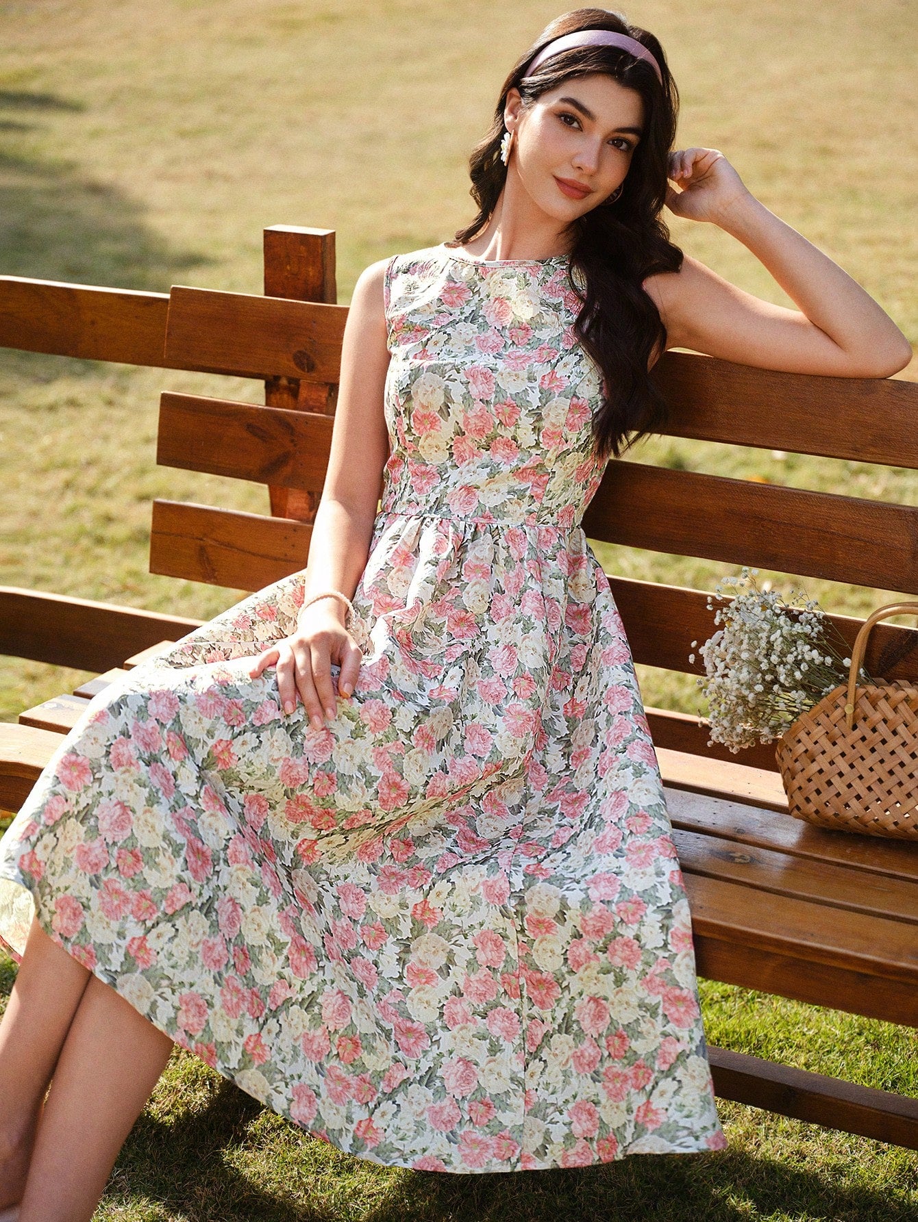 Introducing our Retro Floral Print Midi Dress! With its vintage-inspired print and elegant silhouette, this dress is perfect for spring and summer occasions. Stand out in style and feel effortlessly chic in this must-have outfit for women.