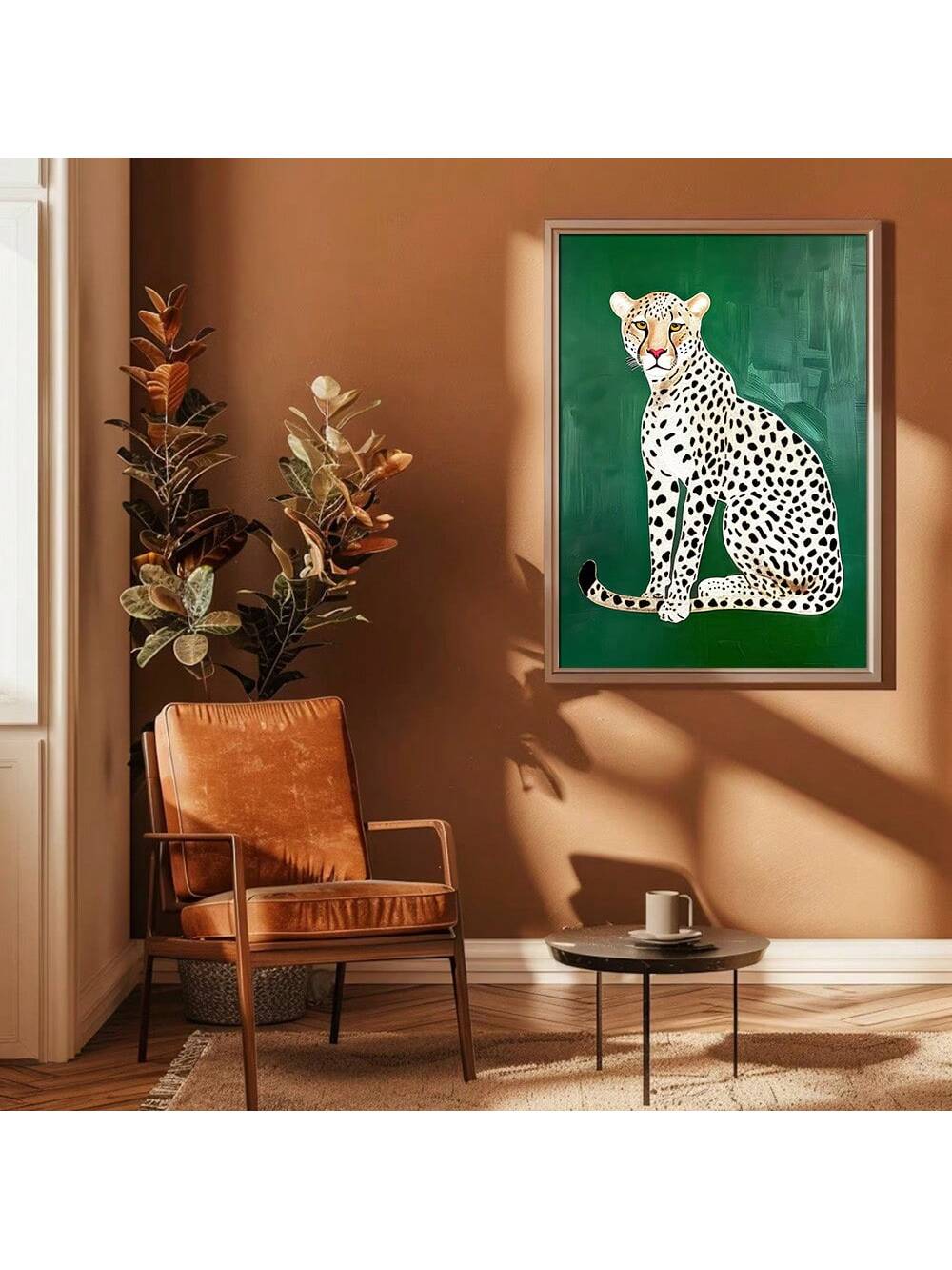 Bring wild style home with this retro green leopard art poster—a groovy blend of vintage vibes and modern edge. Perfect for gallery walls, bedrooms, or creative spaces, this aesthetic animal canvas print features bold, eye-catching colors that pop against any décor. Whether you're channeling 70s nostalgia or adding a playful touch to minimalist interiors, this statement piece roars with personality. Frame it, hang it solo, or mix it with other prints for an eclectic gallery moment. A fun, fearless way to ex