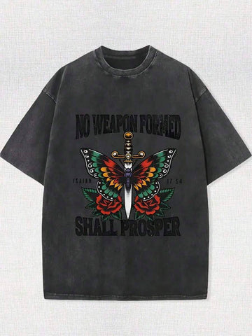 Step into summer with a playful twist wearing this Retro Holy Sword & Flower Printed T-Shirt. Crafted from soft, high-quality cotton, it keeps you cool and comfy while showcasing a bold, vintage-inspired design. Perfect for adding a splash of fun and flair to your casual wardrobe, this tee blends classic charm with modern comfort effortlessly.