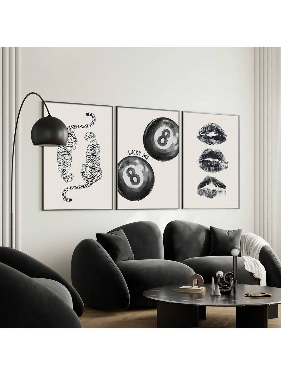 Add a splash of retro flair to any space with this Retro Kiss Lips Canvas Wall Art. Featuring a playful blend of 8-ball and cheetah print designs, it’s perfect for bedrooms, living rooms, or dorms. This unique piece brightens up your decor while adding a fun, edgy vibe—making it an ideal gift for her who loves bold style with a nostalgic twist.