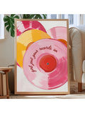 Add a splash of vintage charm to your space with this Retro Pink Vinyl Record Canvas Poster. Perfect for music lovers, it brightens up any living room or bedroom with its playful design and stylish vibe. Celebrate your passion for classic tunes while giving your walls a fun, colorful upgrade.