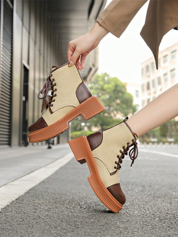 Step into the Autumn/Winter season in style with these retro lace-up ankle boots. Their classic design and reliable lace-up closure provide both fashion and function. The perfect addition to any wardrobe, these boots offer timeless charm and versatility. Bring a touch of nostalgia to your footwear collection.