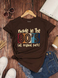 Add some retro vibes to your wardrobe with this fun and playful graphic tee for women! Made with all original parts from the 80's, it's the perfect shirt for any nostalgic fashionista. Show off your unique style and love for the 80's with this quirky and trendy t-shirt.