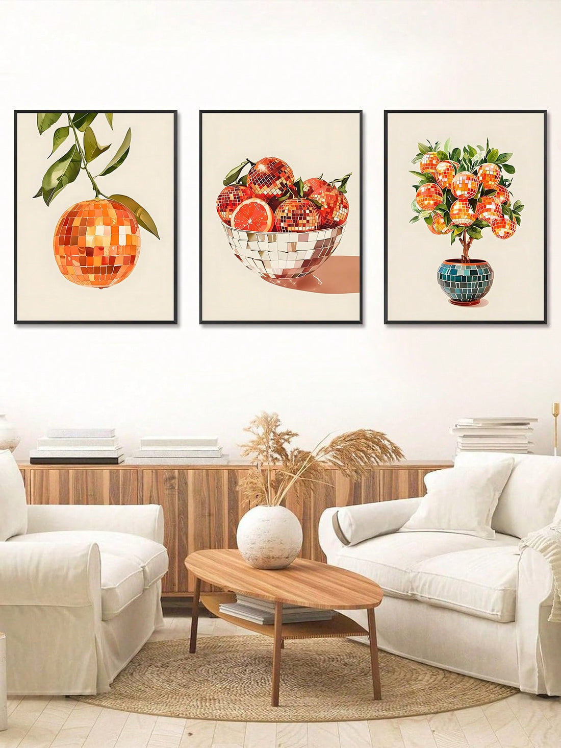 Step back in time with this groovy Retro Vintage Orange Mirror Ball Art Set, where Y2K nostalgia meets contemporary cool. This exquisite collection features vibrant oil paintings that capture the essence of early 2000s maximalism, complete with shimmering mirror ball motifs in bold orange hues. Perfect for transforming any room into a retro-inspired sanctuary, these pieces bring instant personality and warmth to home offices, living spaces, or creative studios. Whether you're a devoted vintage enthusiast or