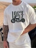 Unleash your inner rebel with our Rev Up Your Style: Men's Motorcycle Letter Graphic Tee. Made for the daring and stylish, this tee features bold, eye-catching motorcycle letter graphics that will make a statement wherever you go. Crafted with high-quality materials, it offers both comfort and style for any occasion. Rev up your wardrobe and turn heads with this must-have tee.