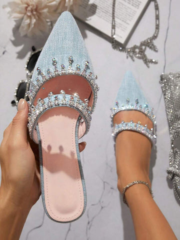 Elevate your everyday style with these stunning rhinestone-embellished flat shoes. Designed for the modern woman, they combine comfort with eye-catching sparkle, making them perfect for casual outings, work, or special events. The delicate rhinestone detailing adds a touch of glamour without sacrificing practicality. Lightweight and easy to wear, these flats transition seamlessly from day to night. Whether paired with jeans, dresses, or professional attire
