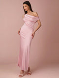 Get ready to turn heads with this Romantic Pink Asymmetric Neck Ruffle Maxi Dress! Perfect for elegant summer outings and special occasions, this dress features a playful asymmetric neckline and ruffled detailing that adds a touch of romance. Stand out and feel confident in this unique and stylish dress!