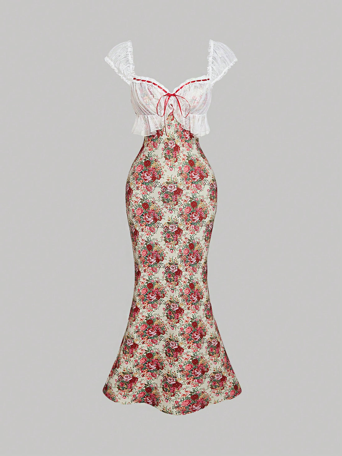 Flaunt your romantic side with this vintage pink rose lace dress, perfect for Valentine's Day and special occasions. Charm your way into their hearts with its delicate lace and timeless design. (Get it? "Charm" and "hearts" because Valentine's Day? We're here all week, folks!)
