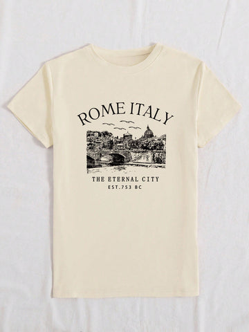 Show off your love for the Eternal City with our Rome Skyline Women's Casual T-Shirt! Featuring a playful graphic of the iconic skyline, this tee is perfect for any casual occasion. With a comfortable round neck and short sleeves, it's a must-have for any stylish and quirky wardrobe.