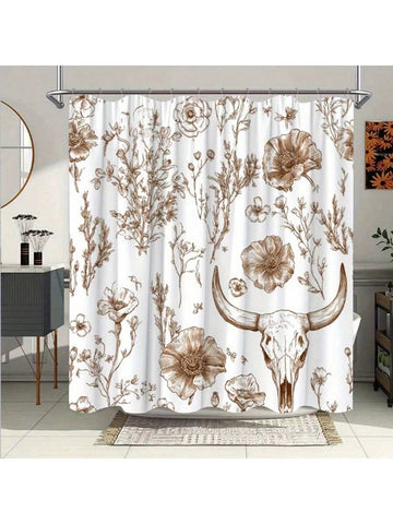 Transform your bathroom into a whimsical woodland retreat with our Rustic Vintage Botanical Animal Motif Shower Curtain! The sepia-toned floral design brings a touch of nostalgic charm while playful animal silhouettes peek through lush botanicals. It's like inviting Mother Nature to your bubble bath – minus the bugs and unexpected squirrels! Perfect for nature lovers who want their bathroom to feel like a magical forest escape.